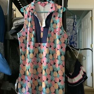 Simply Southern Vibrant Floral‎ Dress - Pink, Yellow, Green